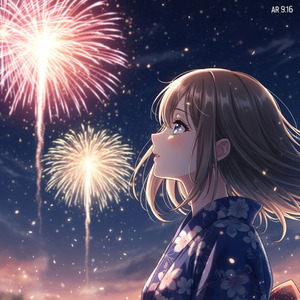 高く上がる花火