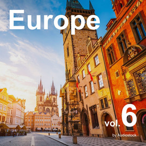 春のレンガ道の街頭にて