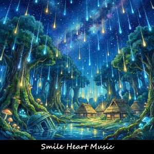 瑠璃色の夜空から降り注ぐ光の雫