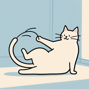 猫のしっぽあそび