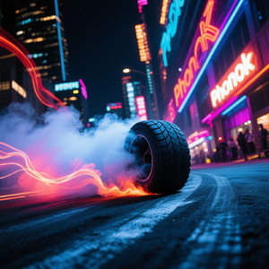 Midnight Tire Smoke