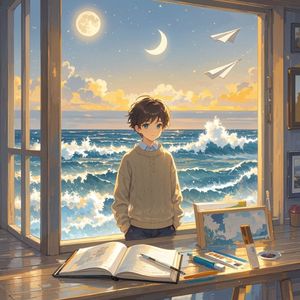 玻璃橱窗里的海