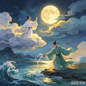 醉揽江月两仙翁