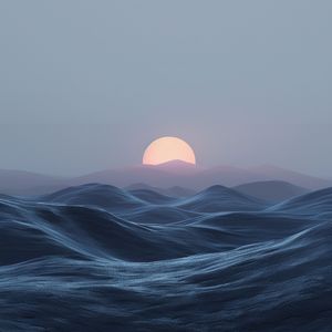 静寂の中の波音