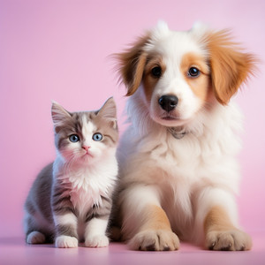 Tonos Pacíficos De Las Mascotas En La Armonía