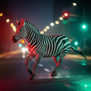 도로 위 얼룩말