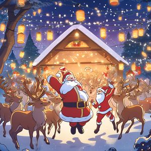 クリスマスの家族で温かいパーティー