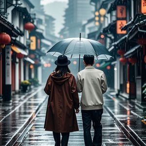 雨中的玫瑰