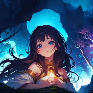 光るキノコの洞窟