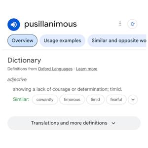 PUSILLANIMOUS