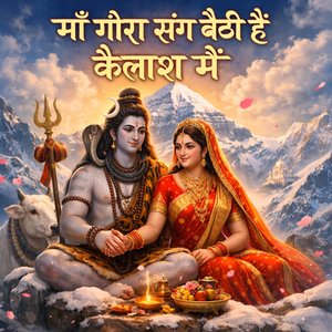 माँ गौरा बैठी हैं शंकर संग कैलाश पर