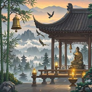 山寺听禅_佛，道，皆是本心