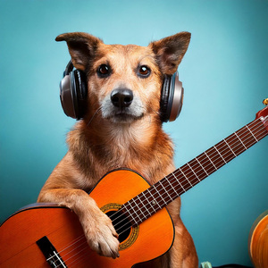 Guitar Hugs Dogs