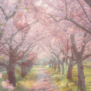 桜の癒しのそよ風