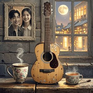 旧吉他与暖茶