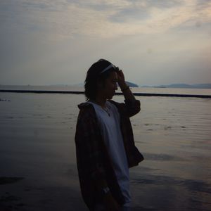 湖边日落