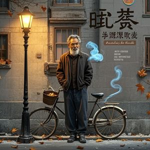 巷口路灯暗
