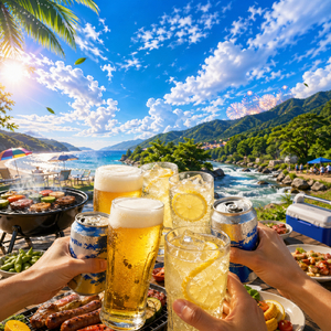 青空で乾杯