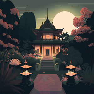 Temple Gardens at Dusk