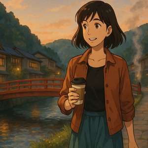 茜に染まる時間 - 橋の上、音の余白で