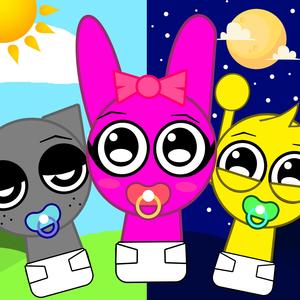 Baby Sprunki: day and night (Incredibox Sprunki Song)