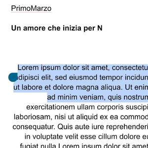Un amore che inizia per N