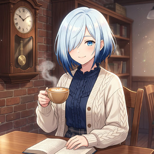 古時計とカプチーノ