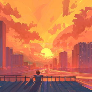 Lonely sunset