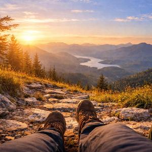 Hour of Mountain Hiking – Alone, Relax & Meditation Sounds