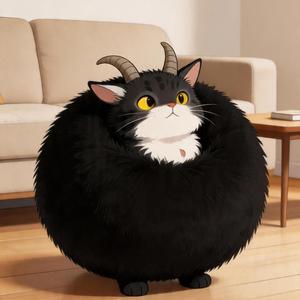 猫の毛づくろいが毛玉へと