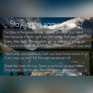 Stay in the same place?