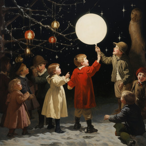 Yuletide Cradle by the Window