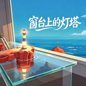 窗台上的灯塔
