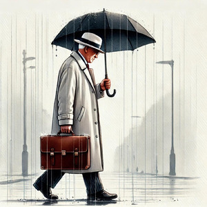 雨の中の帰り道