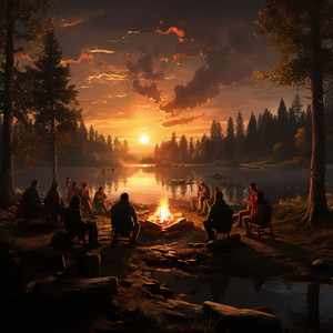 Ondas Armónicas De La Luz Del Fuego