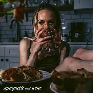 spaghetti and wine