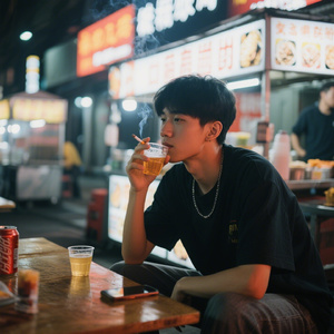 只有烟酒陪着我