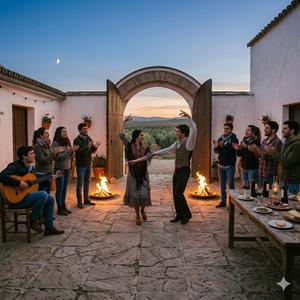 Los aceituneros bailan a la luz de las candelas (aires de sevillanas)