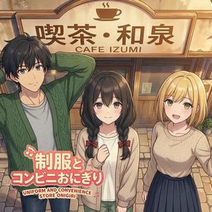 制服とコンビニおにぎり