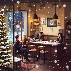 クリスマスカフェの静寂