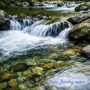 Pure, flowing water.