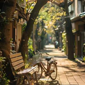 落日余晖中的温暖归途