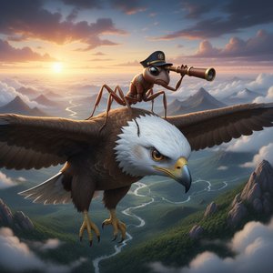 The Ant & Bird Story in the Autumn