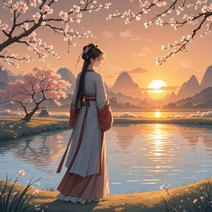 青丝折柳挽残阳