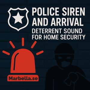 Police Siren and Arrival (Deterrent Sound for Home Security, English & Spanish Policia)