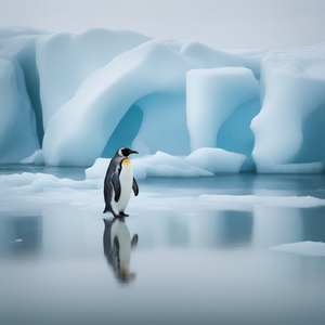 Alleinstehender Pinguin