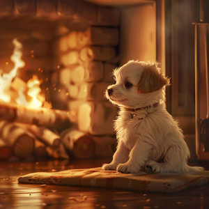 Cálida Lealtad De Los Perros Al Fuego