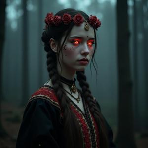 Мавка біля вогнища