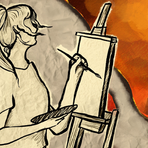Selbst im Krieg wurde gemalt