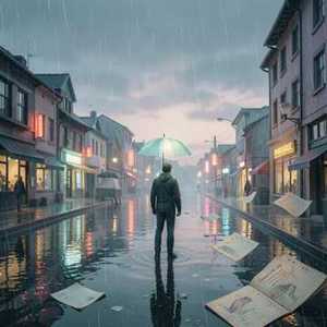 小城又下雨